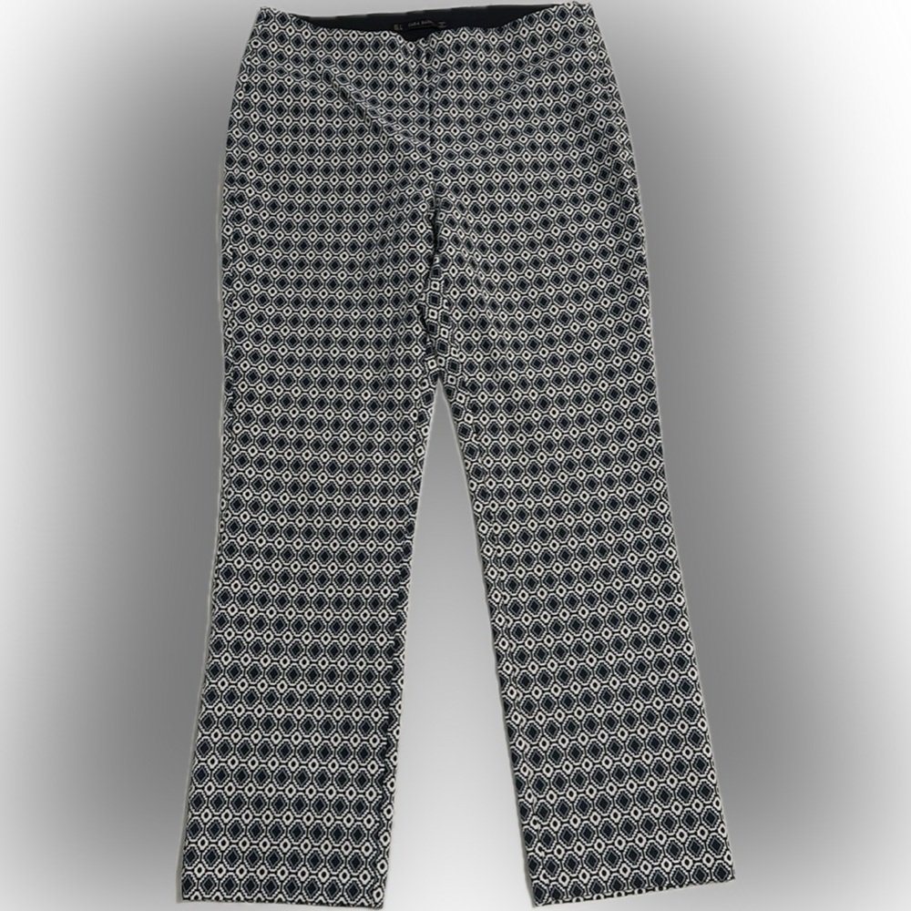 Zara Geometric Pattern Work Pants